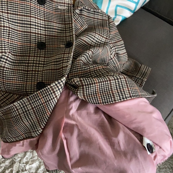 H&M plaid trench style coat size 4, Taylor swift inspo prwloved - Picture 6 of 7